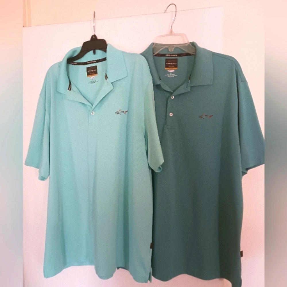 Set of Two (2) Greg Norman Golf Polo for Tasso Elba Size L New Without Tags